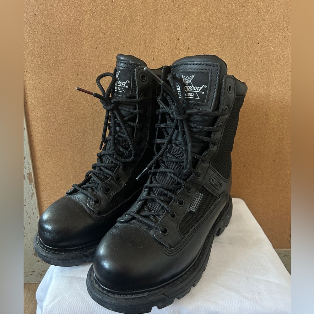 Thorogood 300GS 834-7991 Black Leather Tactical Boots Men’s 4.5 / Women’s 6.5